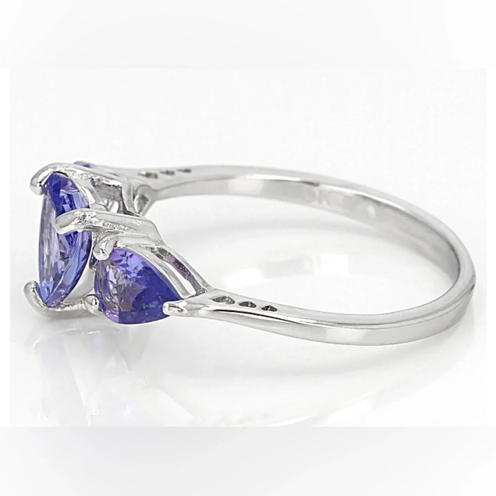 JTV Natural Purple Tanzanite Heart-Shaped Gemstone Ring Sz 6.75 - 925 - NWOT - Picture 2 of 3